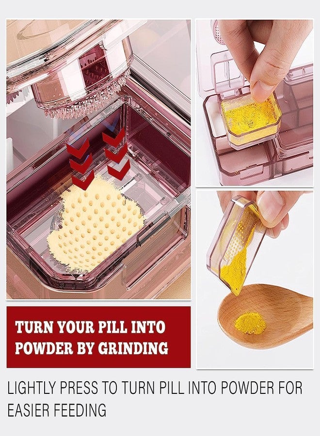 Ncry 5 Compartments Pill Organizer Moisture Proof, Portable Mini Travel Medicine Carry Box Seal Storage Container Holder for Outdoor, Camping, Home-Pack Of 1,Pink - Image 4